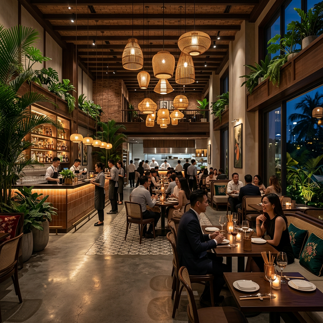Không gian kiến trúc Đông Dương tại Bistro Việt Nam