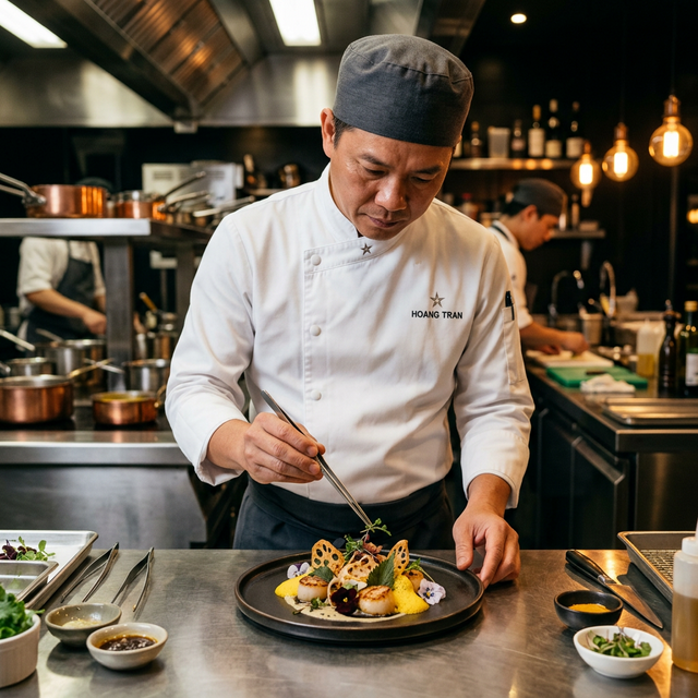 Bếp trưởng chuyên nghiệp tại Bistro Việt Nam